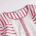 Girls' Cute Striped Long Sleeve Breathable Summer Shirt